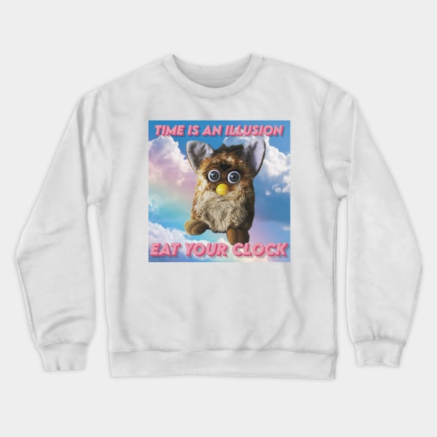 Time Is An Illusion - Sky Furby Crewneck Sweatshirt by DILLIGAFM8